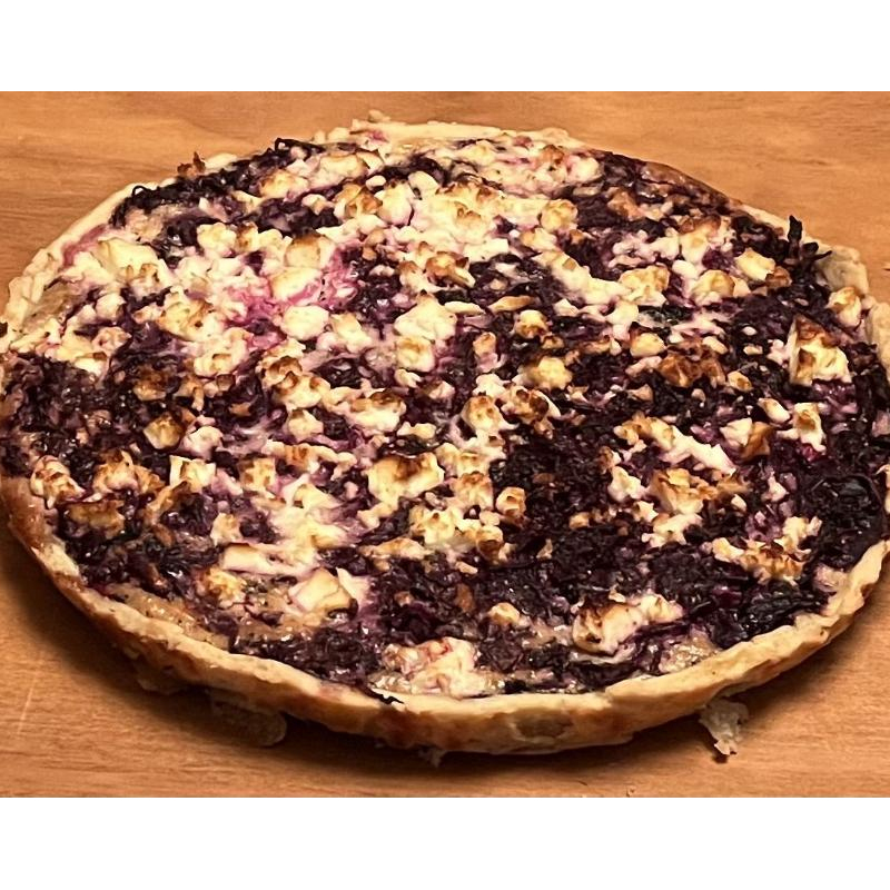 Rotkohl-Tarte mit Feigen