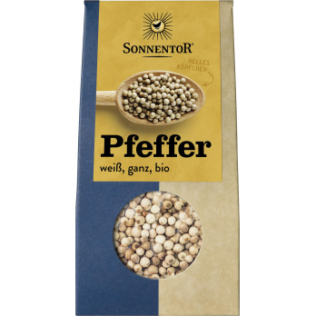 Pfeffer weiß, ganz, Schachtel